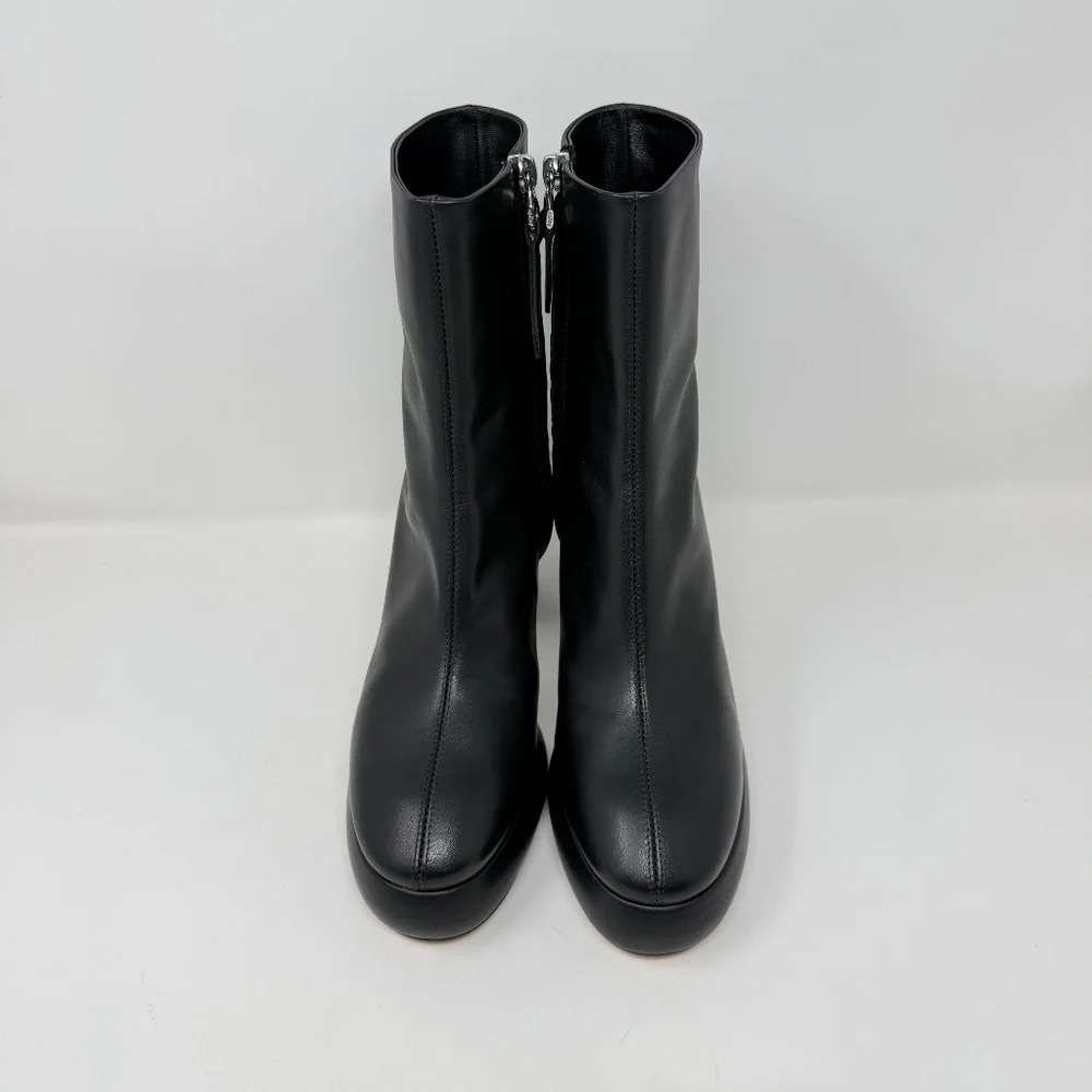 New Aeyde Emmy Boot In Black Leather Sz 38